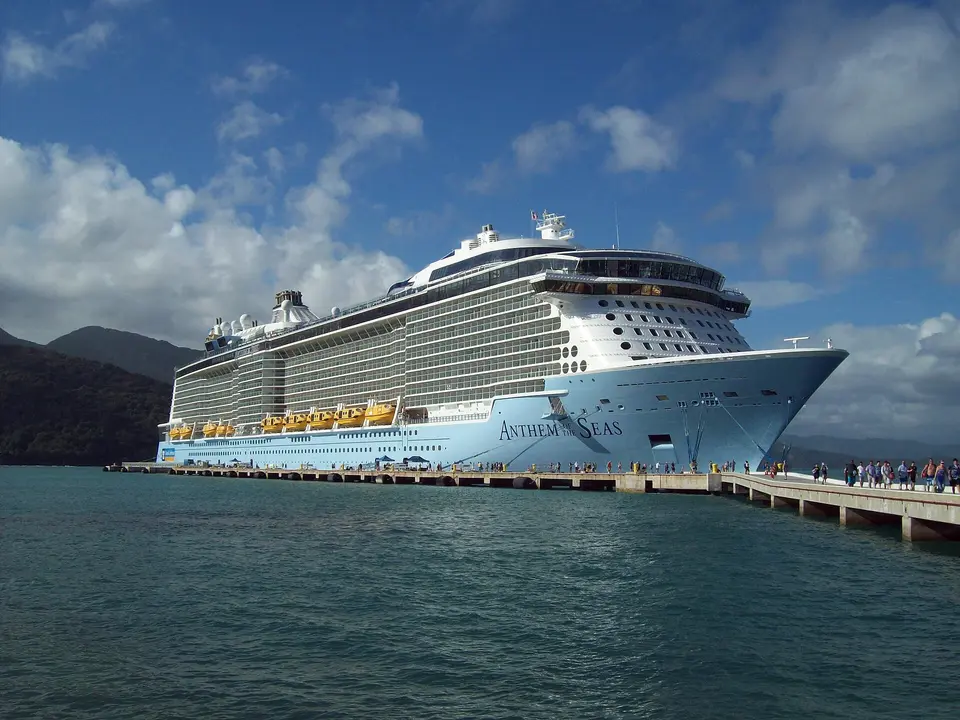 Exterior of Anthem of the Seas (Royal Caribbean International), docked in port