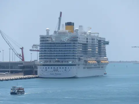 Exterior of Costa Toscana (Costa Cruises), docked in port
