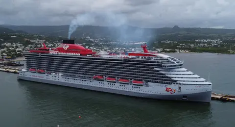 Exterior of Scarlet Lady (Virgin Voyages)