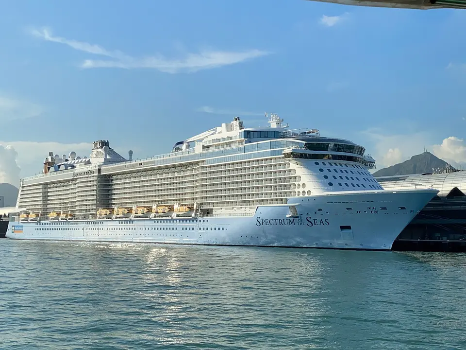 Exterior of Spectrum of the Seas (Royal Caribbean International), docked in port